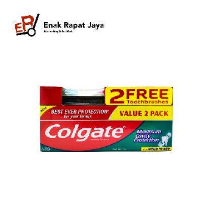 COLGATE FCM (HIJAU) T/P FOC 2's TOOTHBRUSH [225g]